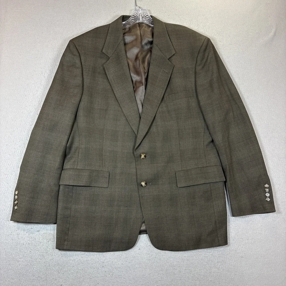 Austin Reed Mens Pure Virgin Wool Glen Plaid Blazer Sport Coat VTG Union Made